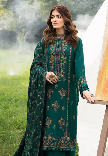 Emerald Green Luxury Embroidered 3-Piece Suit